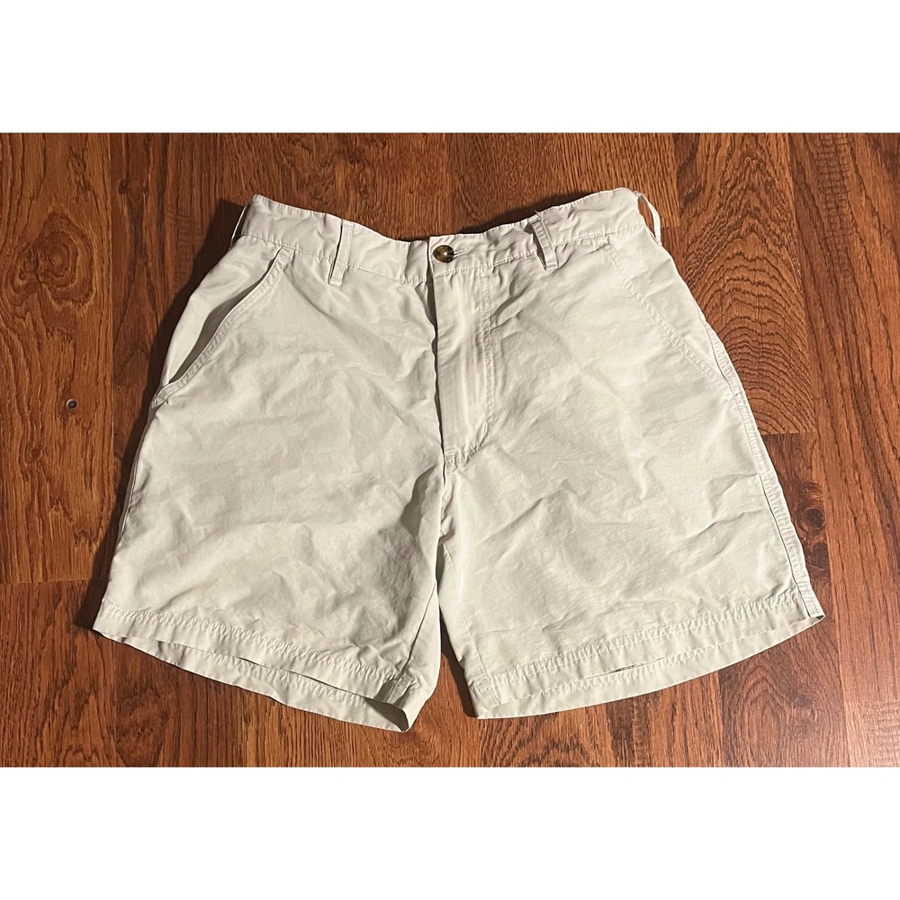 Southern Proper Mens Khaki Chino Shorts Tan Preppy Flat Front Size Small